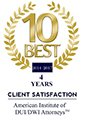 10 Best DUI Attorneys Badge 4 Years