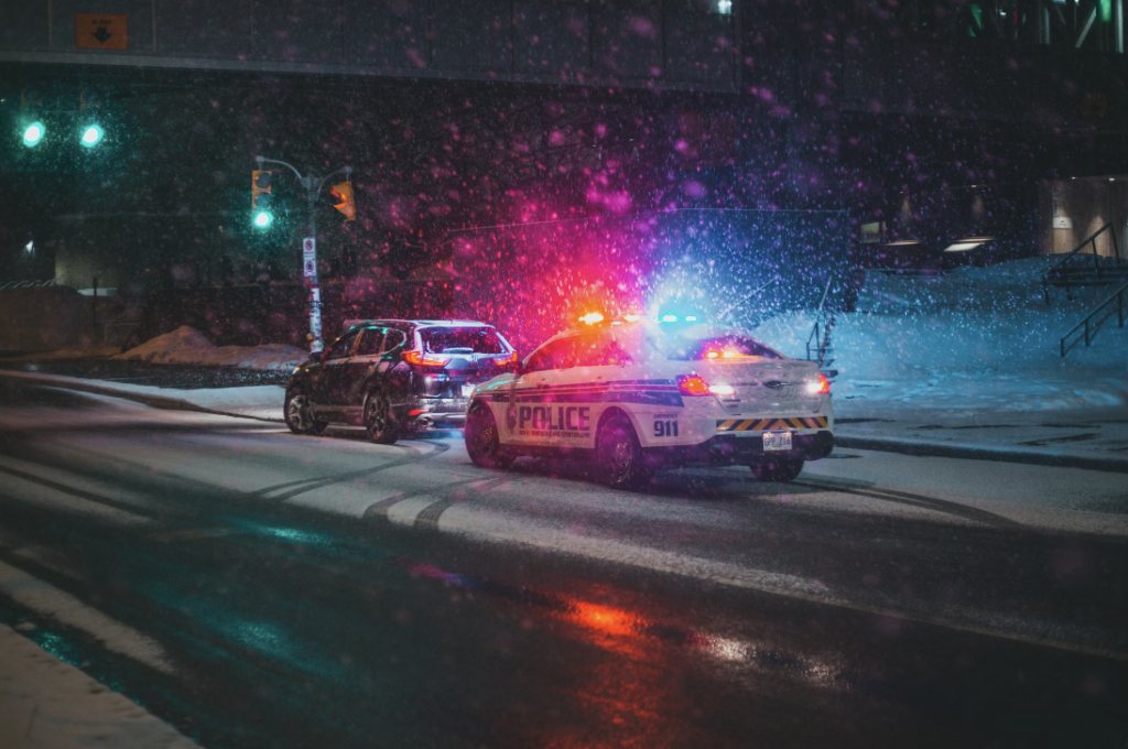 Police Office conducting a DUI traffic stop